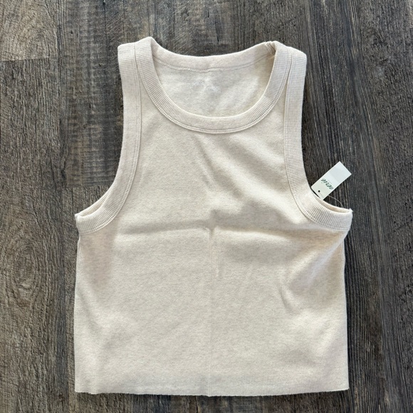 aerie Tops - Aerie Cream Cropped Tank Top